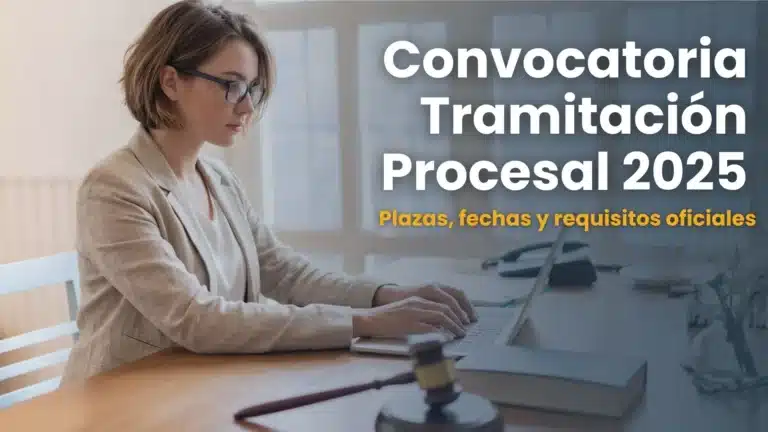 Convocatoria Tramitación Procesal 2025: plazas, fechas y requisitos oficiales