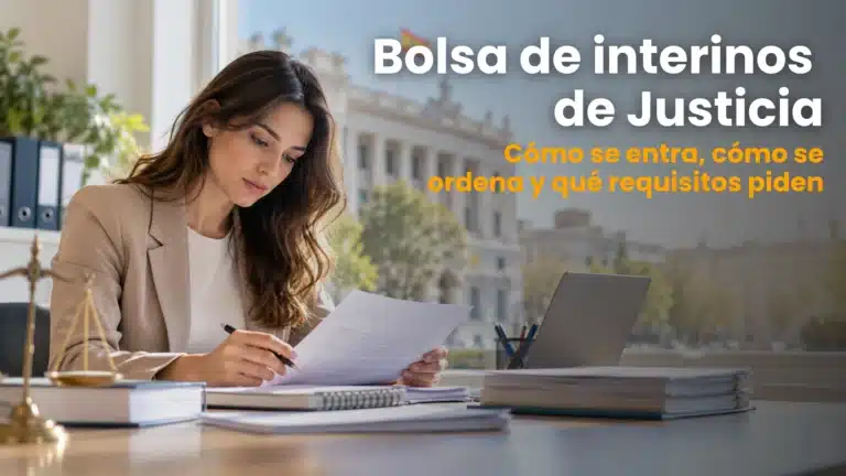 Bolsa de interinos de Justicia_ cómo entrar, cómo se ordena y requisitos