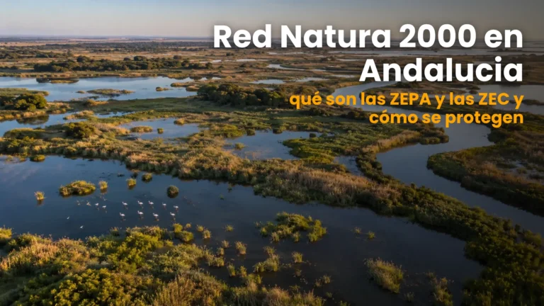 Paisaje de las marismas de Doñana, espacio protegido de la Red Natura 2000 en Andalucía